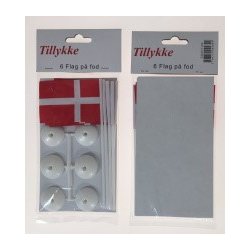 Bordsflaggor med fot, 6 st