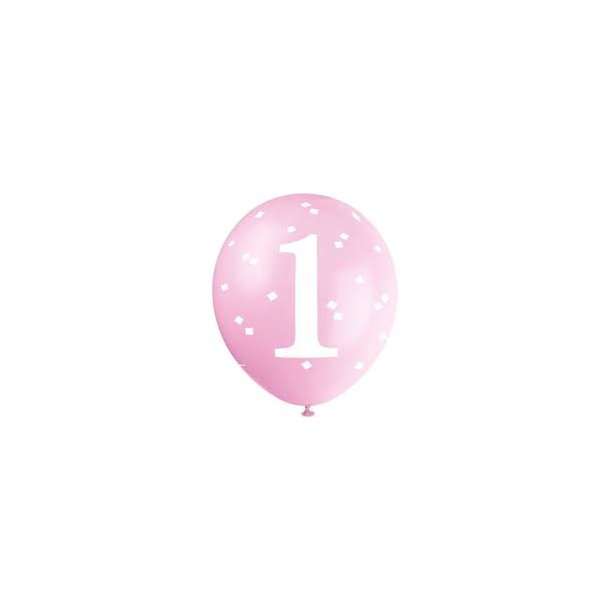 1 rs ballonger i rosa