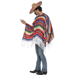 Mexicaner poncho i Multifarve