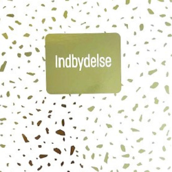 Indbydelse i hvid med guldprint