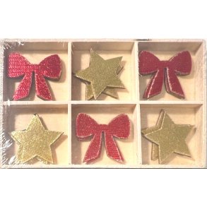 Julkonfetti - rosetter och stjrnor