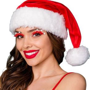 Jule jenvipper i rd med snefnug