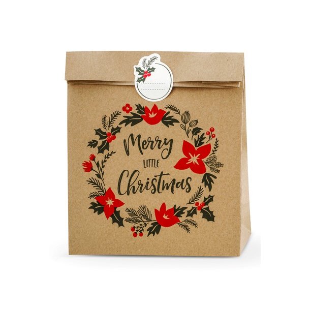 Gavepose Merry Christmas | køb jule godtepose |