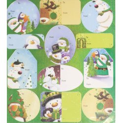 Julklappsetiketter sjlvhftande