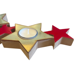 Julstake fr vrmeljus i Rtt-Guld