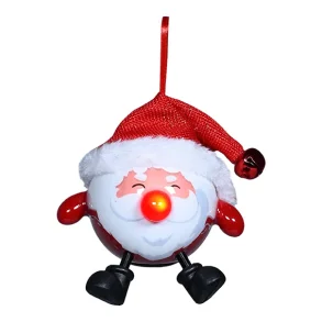 Jultomten med en upplyst nsa fr upphngning