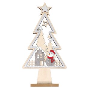 Juldekorationer - julgran med sngubbe