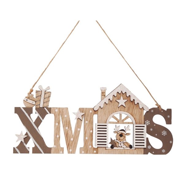 Julepynt - hngende XMAS skilt