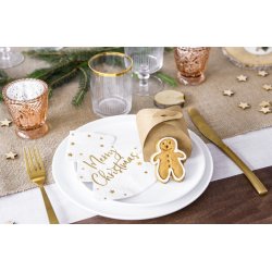 Juletr serviet i hvid