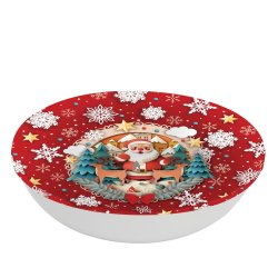 Julskl  i plast  - tomten