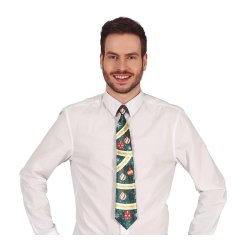 Julslips i grnt med julkulor