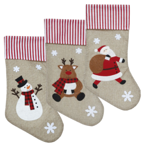 Julstrumpor med julmotiv LUX