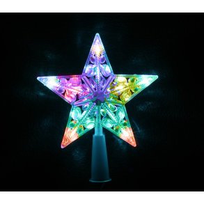 Julstjrna med flerfrgade lysdioder