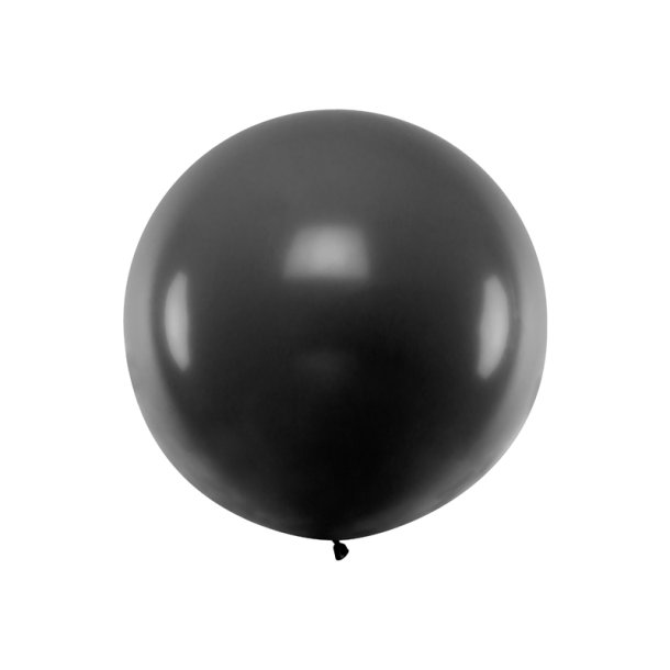 Jumbo ballon 100 cm i Sort