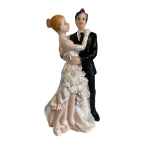 Kagefigur - brud i flsekjole uden slr