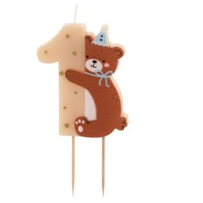 Kagelys 1r med brun bamse