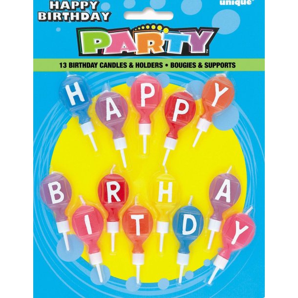 Kagelys Happy Birthday balloner