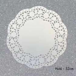 Kagepapir 28 - 8 stk i hvid 