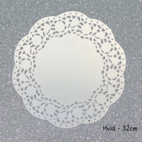 Kagepapir 28 - 8 stk i hvid 