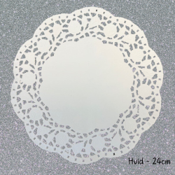 Kagepapir 24 - 10 stk i hvid 