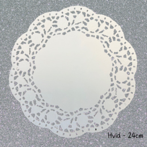 Kagepapir 24 - 10 stk i hvid 