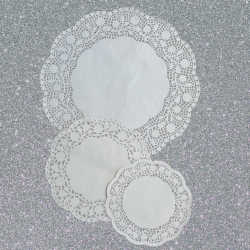 Kagepapir 28 - 8 stk i hvid 