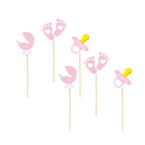 T�rtdekoration f�r bebis i rosa