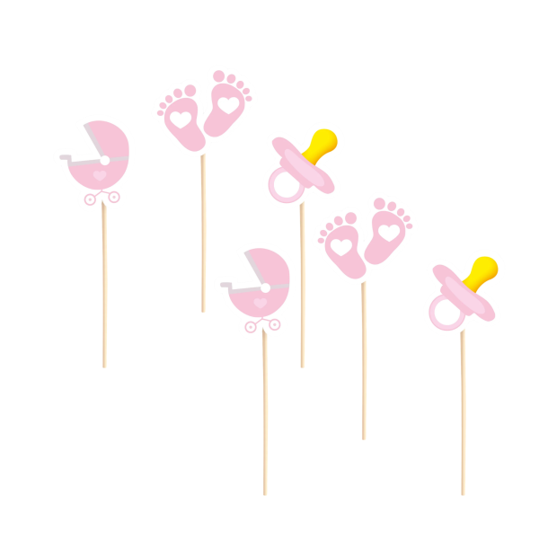 T�rtdekoration f�r bebis i rosa