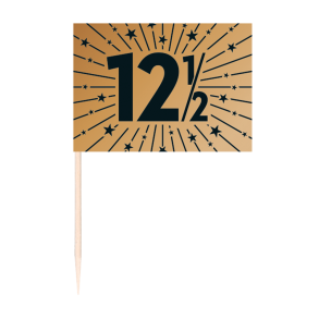 Kobberbryllup kageflag 12,5