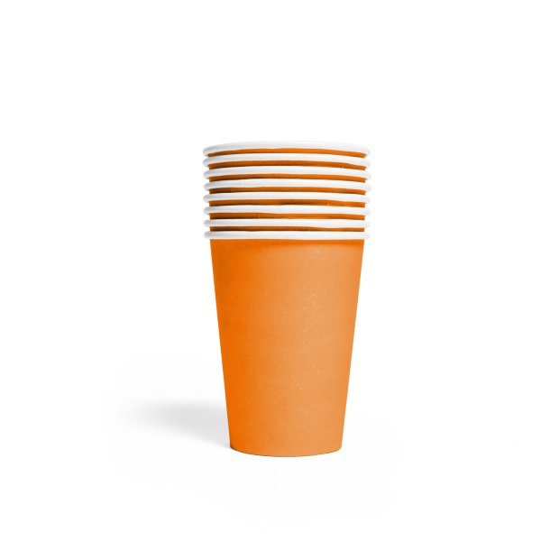 Pappmuggar i Orange 210ml