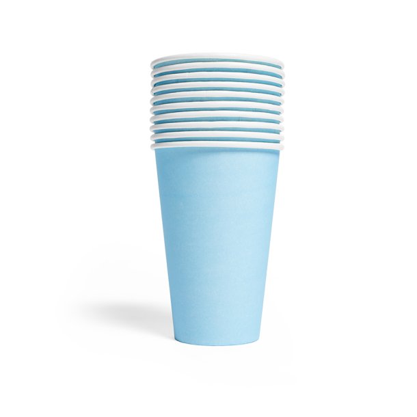Papkopper i lysebl� 350ml
