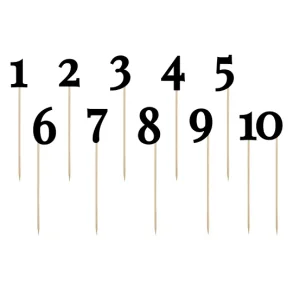 Kagetopper numre 0-9