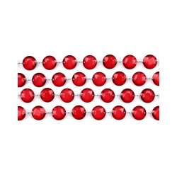 Diamantkedja med rda plastdiamanter