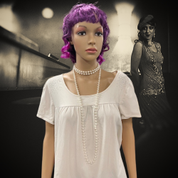 Perlekde med hvide perler