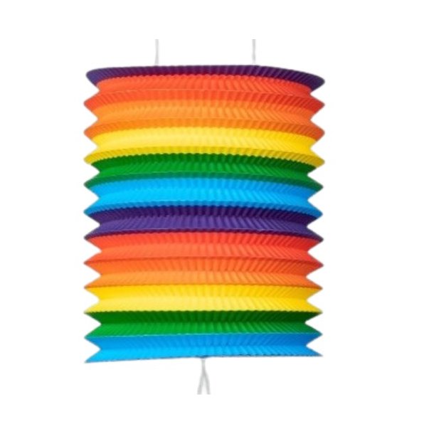 Papir Lanterne i Regnbuefarve