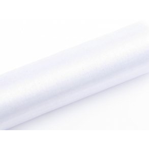 Organza 0,36 x 9 meter i Hvid