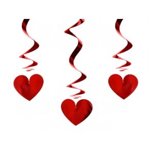 Hjerte swirls 3 stk.