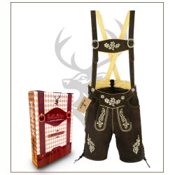 Lederhosen korte i skind - mrk brun