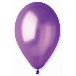Ballon Metallic Lilla, 10 stk. 
