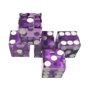 Terninger D6 akryl Casino - Lilla