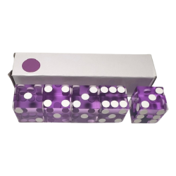 Terninger D6 akryl Casino - Lilla