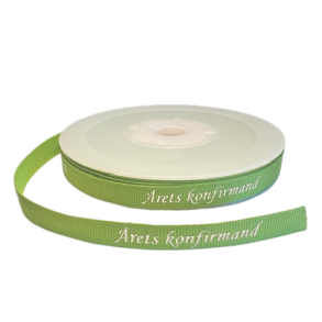 rets konfirmand satinbnd i Lime-slv