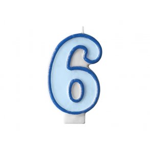 Kagelys med tal, 6 bl