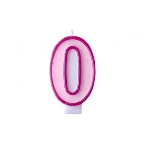 Kagelys med tal, 0 rosa