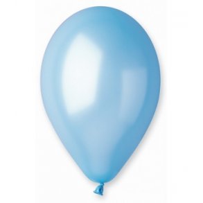Ballon Metallic lysebl, 10 stk. 