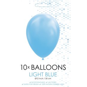 Ballon Lysebl, 10 stk