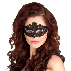 Spetsmask i svart - ros