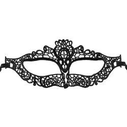 Spetsmask i svart - ros