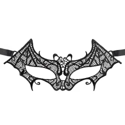 Spetsmask i svart - Fladdermus