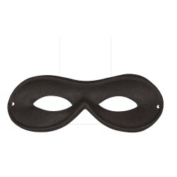 Maske sort med hvid elastik